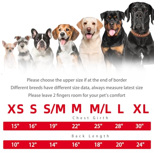 Dog Christmas Sweaters for Large Medium Small Dogs (XS - Chest 15", Back 10" / Red&Green)