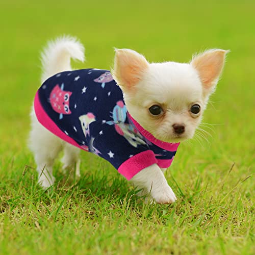 8 Pieces Small Dog Fleece Sweaters Warm (Medium)