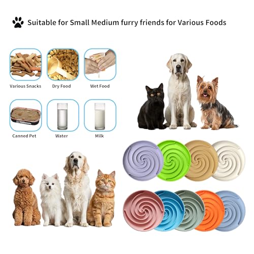 Slow Feeder Dog Bowls (Medium / White and Purple)