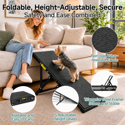 Dog Ramp for Bed Couch (Small-33.2"L x 12"W)