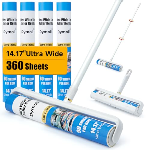 14.17" Large Lint Rollers for Pet Hair Extra Sticky (1 Roller + 4 Refills (14.17"))