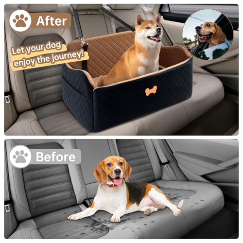 Car Seat for Large Size Dog (Brown/Black / Large)