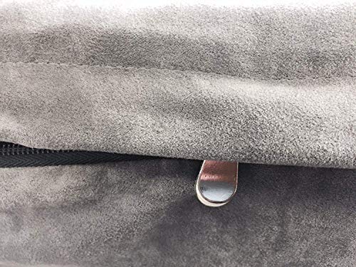 Orthopedic Gel Memory Foam Pet Dog Bed (Microsuede Gray / 55"X37"X4" Inches)