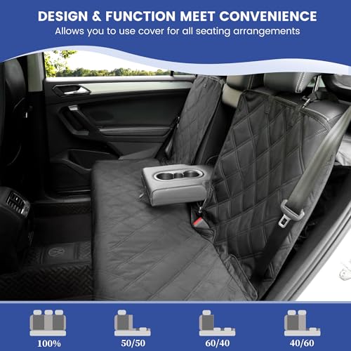 XL Back Seat Cover for Full‑Size Trucks Rear Bench (X-Large-60"W / Black)