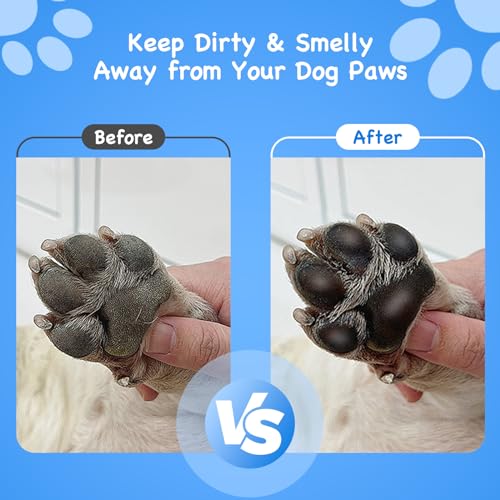 Paw Cleaner with Handle for Large Dogs and Pets (Large with Handle / Blue)