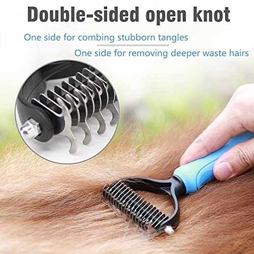 Long Tooth Undercoat Grooming Rake + Curved
