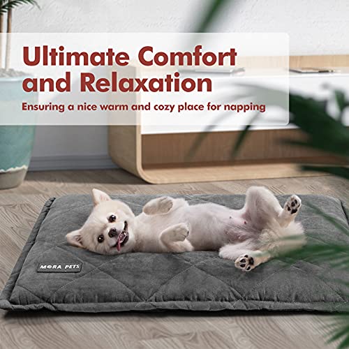 Self Heating Cat Bed Self Warming Cat Pad 24 x 18 Inches (Suede Grey / 24"L x 18"W x 2"Th)