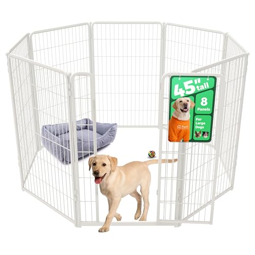 Homeplus Indoor Dog Playpen (White / 45"H)