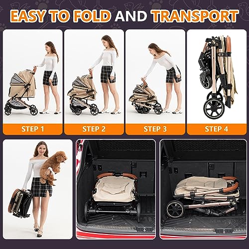 Medium Dog Stroller (Khaki)