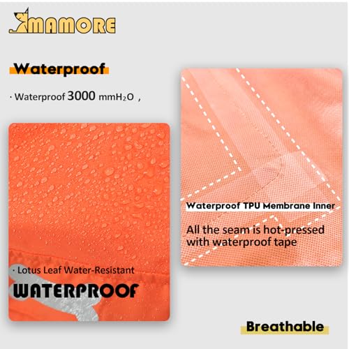 Dog Raincoat Waterproof Rain Poncho with Hoodie (X-Small: 4-9lbs / Orange)