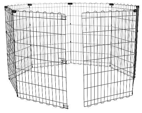 Portable Foldable Octagonal Metal Exercise Dog Playpen (Without door)