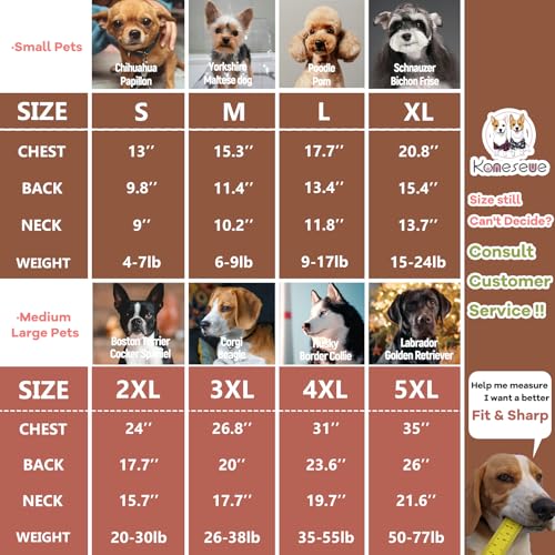 Dog Hoodie & Cat Sweater (3XL-(26~38lb) | Chest(~26.8") / Brown)