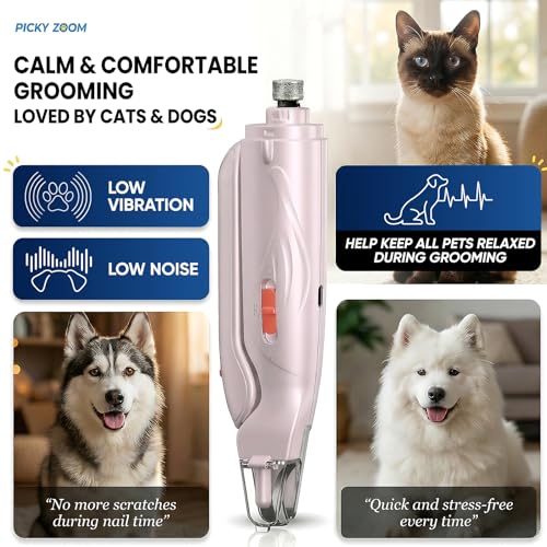 2-in-1 Dog & Cat Nail Clippers and Grinder with LED Light (Orange)