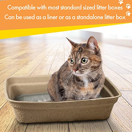 Disposable Litter Boxes (Brown / Large 6-Pack)