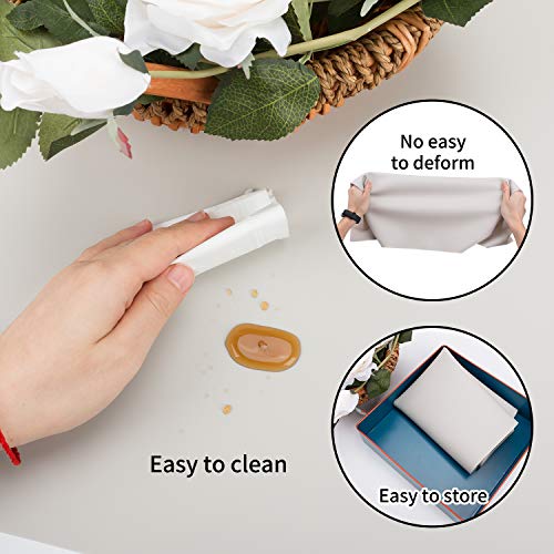2 Pack Extra Large Silicone Mats for Countertop (04-light Gray / 23.6"L x 15.7"W)