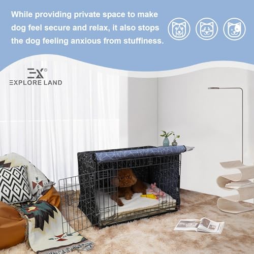 Pattern Dog Crate Cover (Black and White / 24.0"L x 18.0"W x 20.0"H)