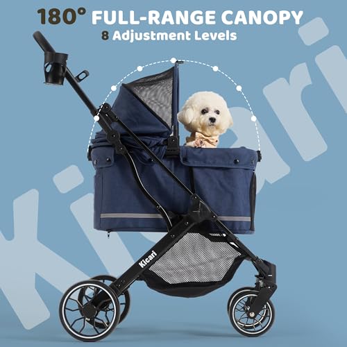 All Terrain Dog Stroller for Small to Medium Dogs (Midnight Blue)