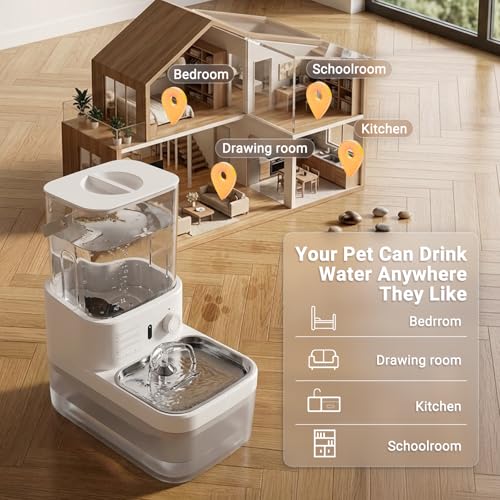 3L Filterless Cat Water Fountain (White)