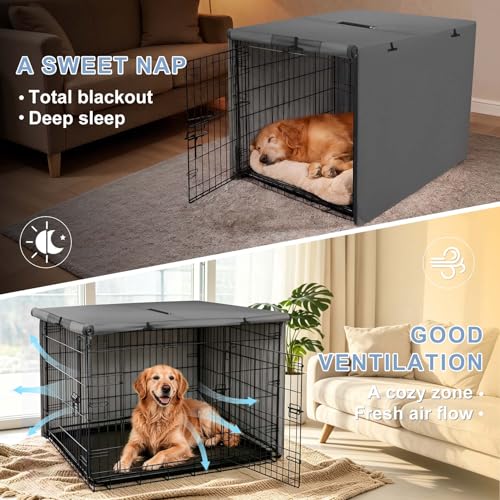 Dog Crate Cover (Grey / 30.0"L x 19.0"W x 21.0"H)