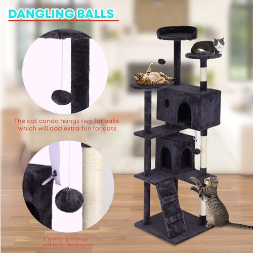 70" Cat Tree Tower (Ashy)