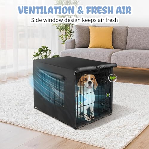 Dog Crate Cover (30.0"L x 19.3"W x 21.3"H / Black)