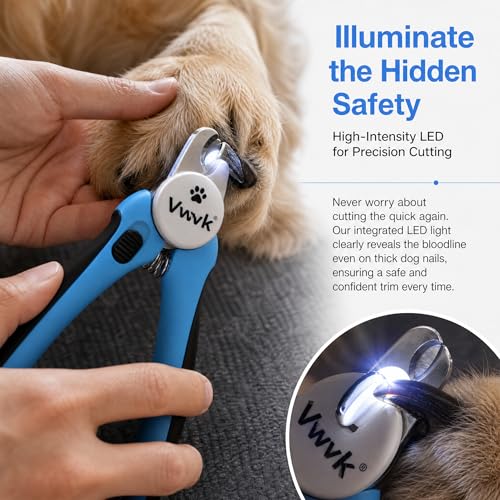 Dog Nail Clippers with Light (Blue)