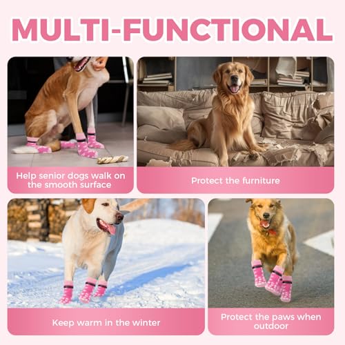 Non Slip Dog Socks Prevent Licking Paws (L)