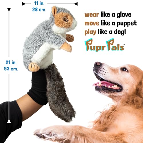 Pupr Pals Dog Toy Puppet with Tough Padding for Safe Interactive Play (Large / Nutjob)