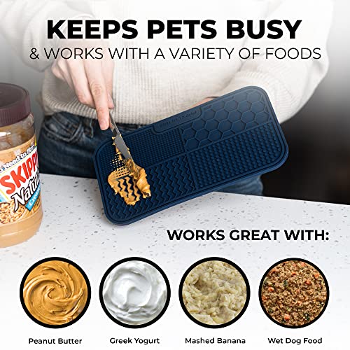 Dog Lick Mat for Dogs (1 Pack / Navy)