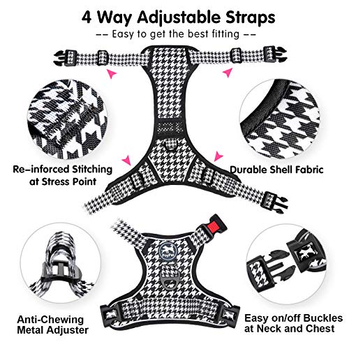 Plaid Dog Harness Large (L / Houndstooth)