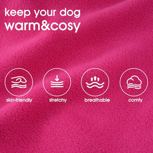 4 Pack Fleece Dog Sweater Clothes for Small Dogs Girls Boys Pullover Turtleneck Dog Sweatshirt Coat Winter Soft and Warm Pet Puppy Sweater Clothes for Cold Weather Spring Autumn Christmas (Purple+Rose+Light Pink+Peach / XXL)