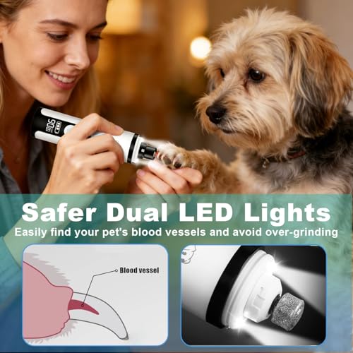 Silent Pets Nail Grinder with 2 Lights and 3 Speeds