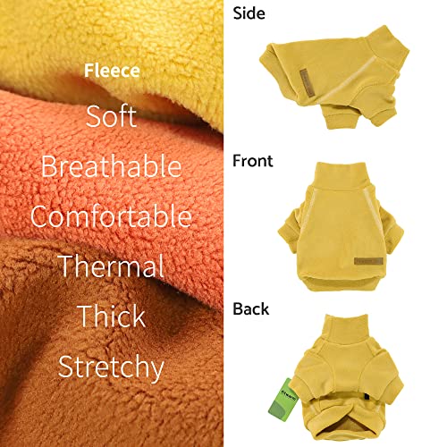3 Pack Classic Fleece Dog Sweater (Medium / Orange-Yellow-Coffee)
