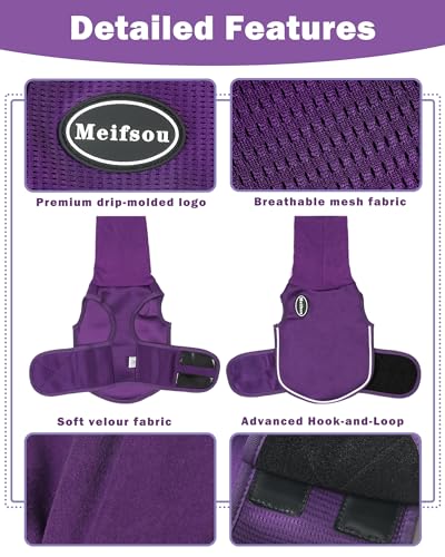 Dog Anxiety Vest with Hood (XXX-Large / Purple)