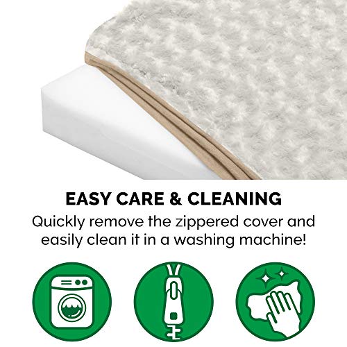 Orthopedic Dog Bed for Large Dogs w (Jumbo Plus / Minky Cream)