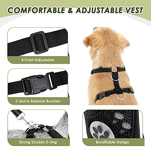 Dog Seat Belt and Harness for Car (Red / X-Small)