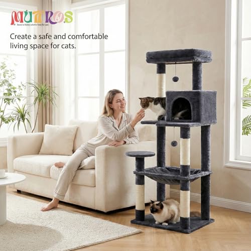 Cat Tree 56.3" Multi (Dark Grey / 56.3in)