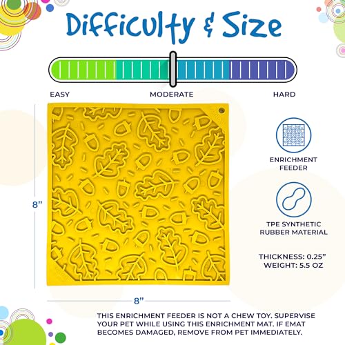 Autumn eMat Durable Enrichment Feeder Made in USA from Non (eMat Autumn Yellow / One Size)
