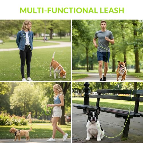 8.2ft Hands Free Dog Leash (Green)