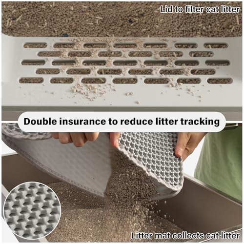 XL Stainless Steel Litter Box with Lid (XL)