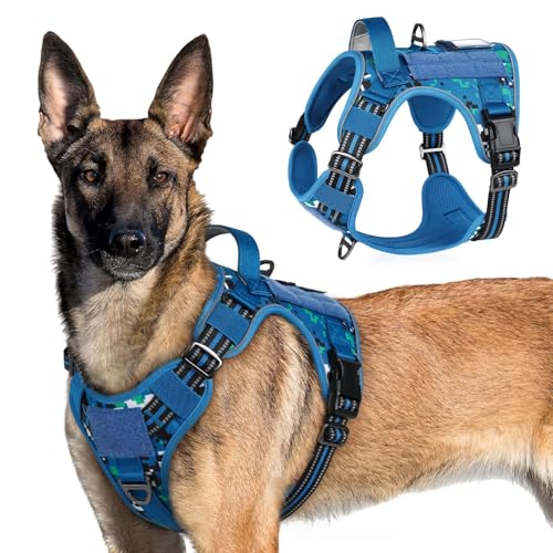 Tactical Dog Harness for X (Blue Camo / X-Large)