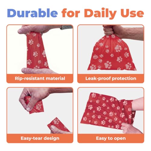 Poop Bags for Dogs (Red / 150 Bags)