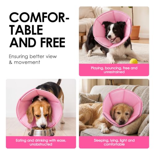 Dog Cones for Medium Dogs (Pink / Medium)