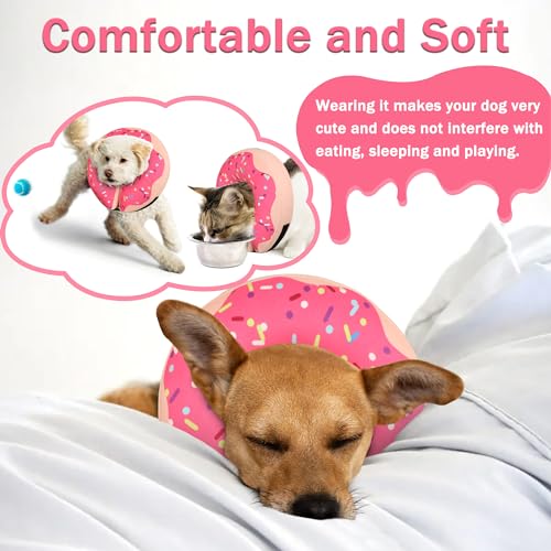 Inflatable Cone Collar for Large Medium Small Dogs (Pink / XL（neck 18"-23"）)