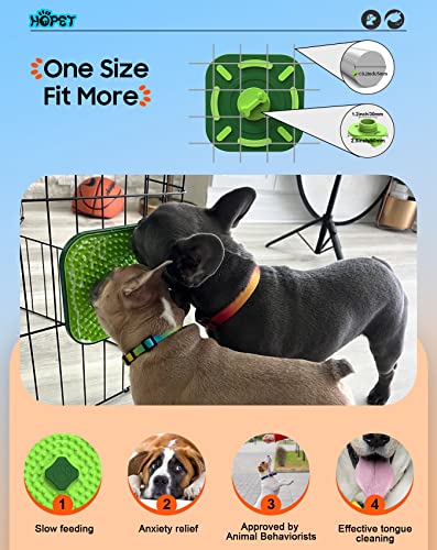 Licking Mat for Dogs (Green and Orange / 2 pieces)