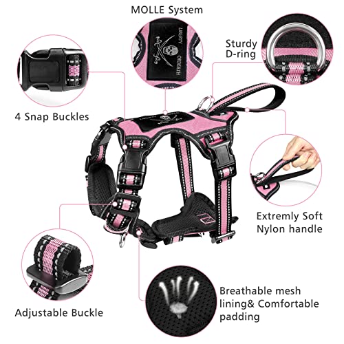 Pet Harness Collar and Leash Set (X-Large / Pink)