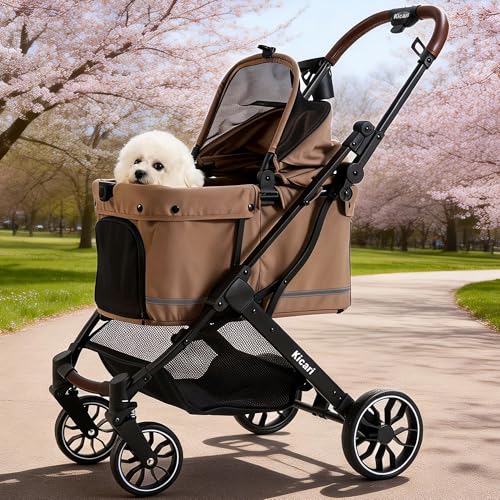 All Terrain Dog Stroller for Small to Medium Dogs (Mocha Brown)
