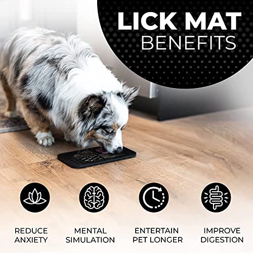 Dog Lick Mat for Dogs (2 Pack / Black)