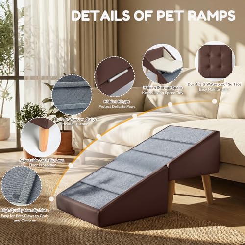 Dog Ramp for Small Dogs (Brown)