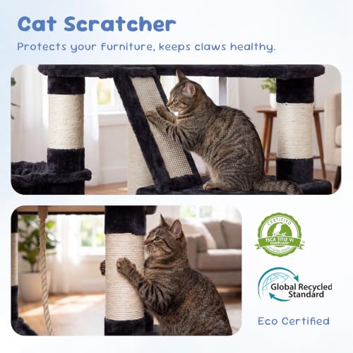 Cat Tree 68 inch Multi (Smoky Gray / 68 inch)